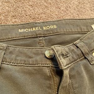 Olive green Michael Kors skinny jeans
